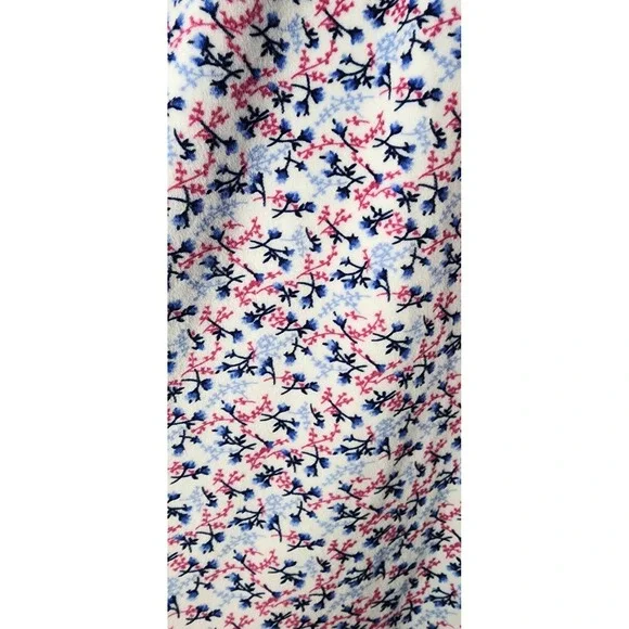 Aria Collection Nightgown Womens 3X Blue Pink Floral Long Sleeve Fleece Pockets - Picture 10 of 10